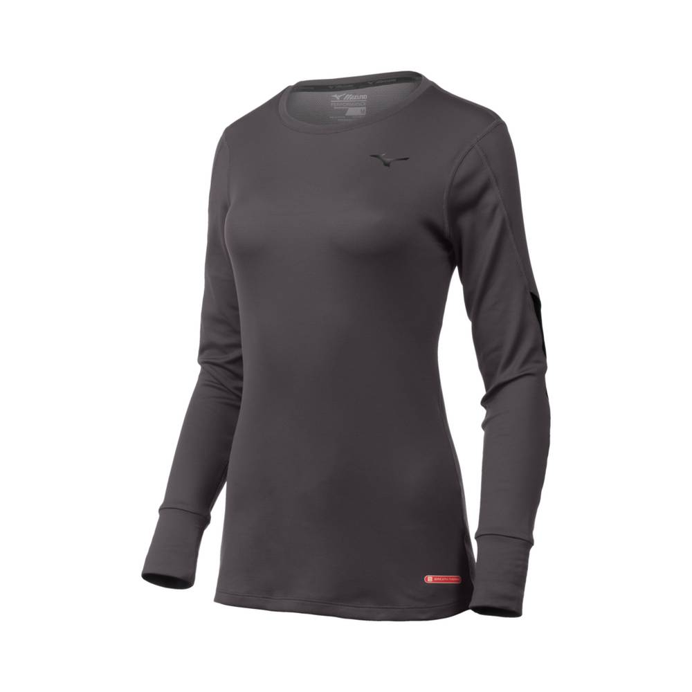 Base Layer Mizuno Breath Thermo® Long Sleeve Donna - Grigie - 46958-MTNZ